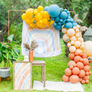 Boho Rainbow Balloon Arch - Blue & Orange Balloon Garland Kit