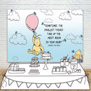 Classic Winnie the Pooh Pink Vinyl Backdrop (5x7 Foot)