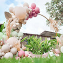 Boho Balloon Arch Kit - Green, Linen, Dusty Rose Balloon Garland Kit