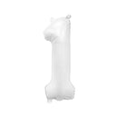 Giant White Mylar Foil Number Balloons (32 Inches)
