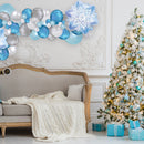Blue and Silver Christmas Balloon Garland Kit