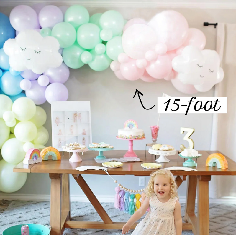 Rainbow Balloon Arch - Pastel Balloon Garland Kit