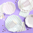 Blush Frenchie Striped 9 oz Cups from Daydream Society