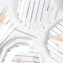 Silver Frenchie Striped Large Plates from Daydream Society