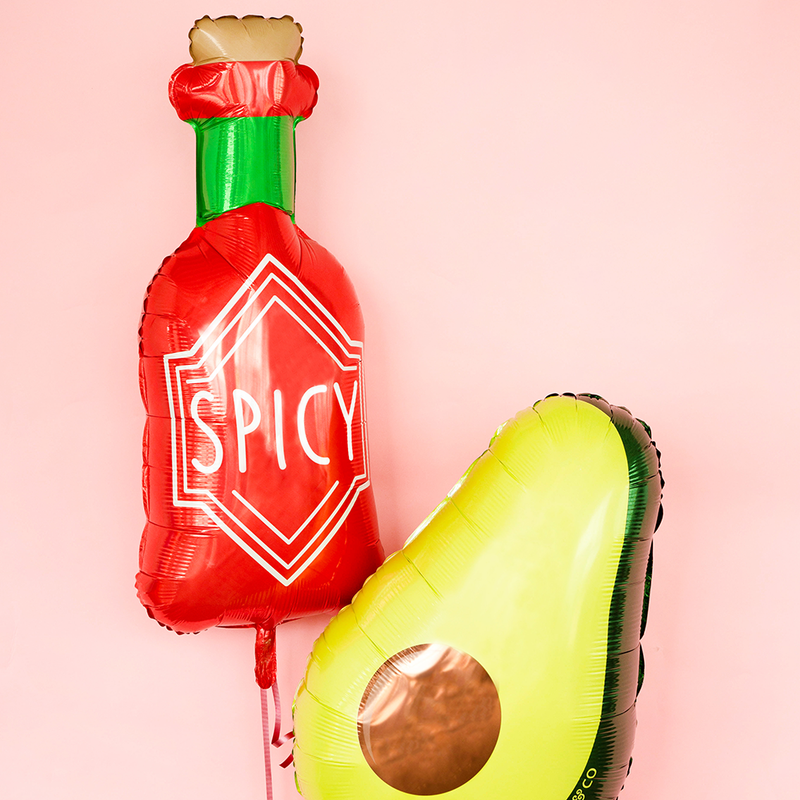 "Spicy" Bottle Mylar Balloons, Packaged from Jollity & Co