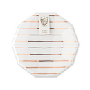 Rose Gold Frenchie Striped Small Plates, Daydream Society