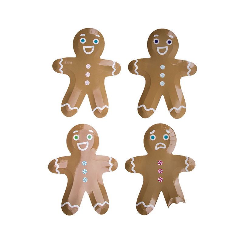 Holly Jollity Gingerbread Men Dinner Plates from Jollity & Co
