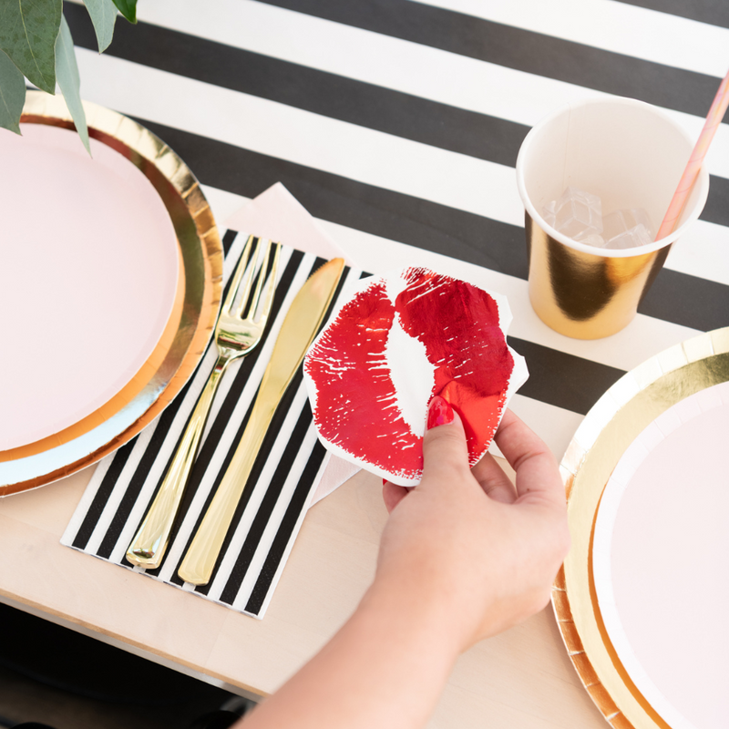 Lip Stuck on You Cocktail Napkins from Jollity & Co