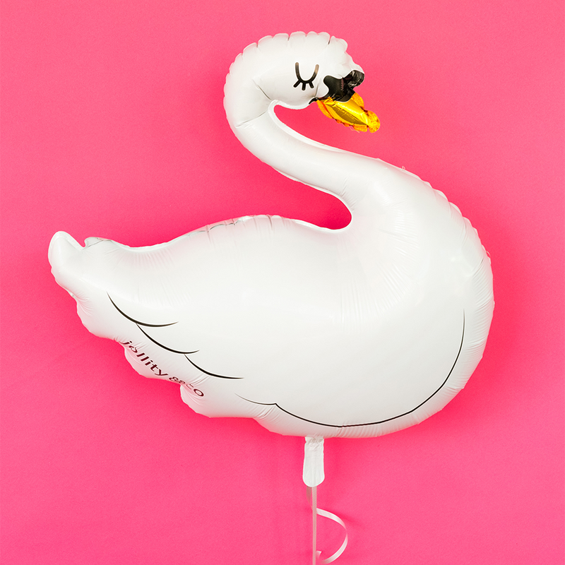 Swan Mylar Balloons, Packaged from Jollity & Co