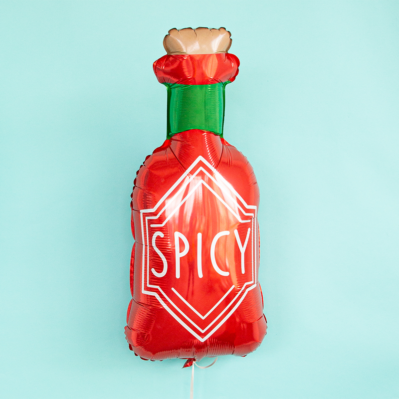 "Spicy" Bottle Mylar Balloons, Packaged from Jollity & Co