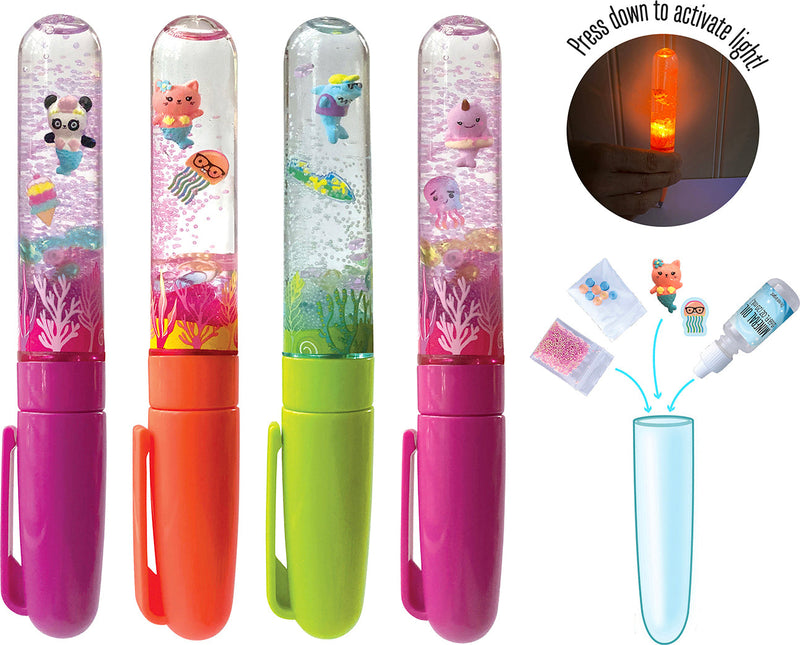 Swirly Worlds Pdq Assortment Diy Light-up Glitter Wand Pen Collectibles