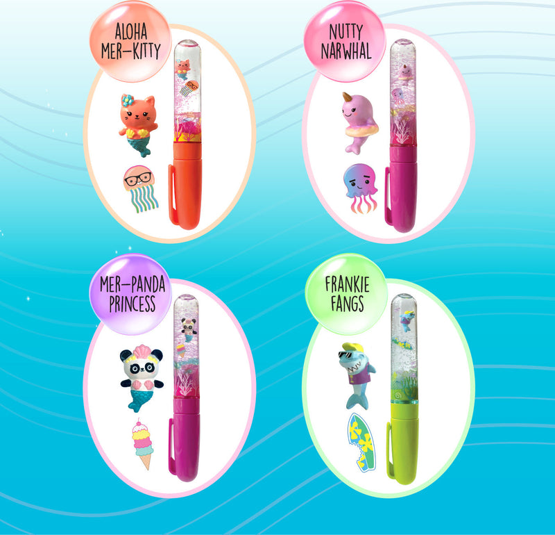 Swirly Worlds Pdq Assortment Diy Light-up Glitter Wand Pen Collectibles