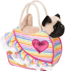 Love Rainbows Sassy Sak with Pug