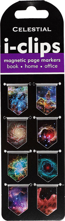 Celestial I-Clips Magnetic Page Markers (Set Of 8 Magnetic Bookmarks)