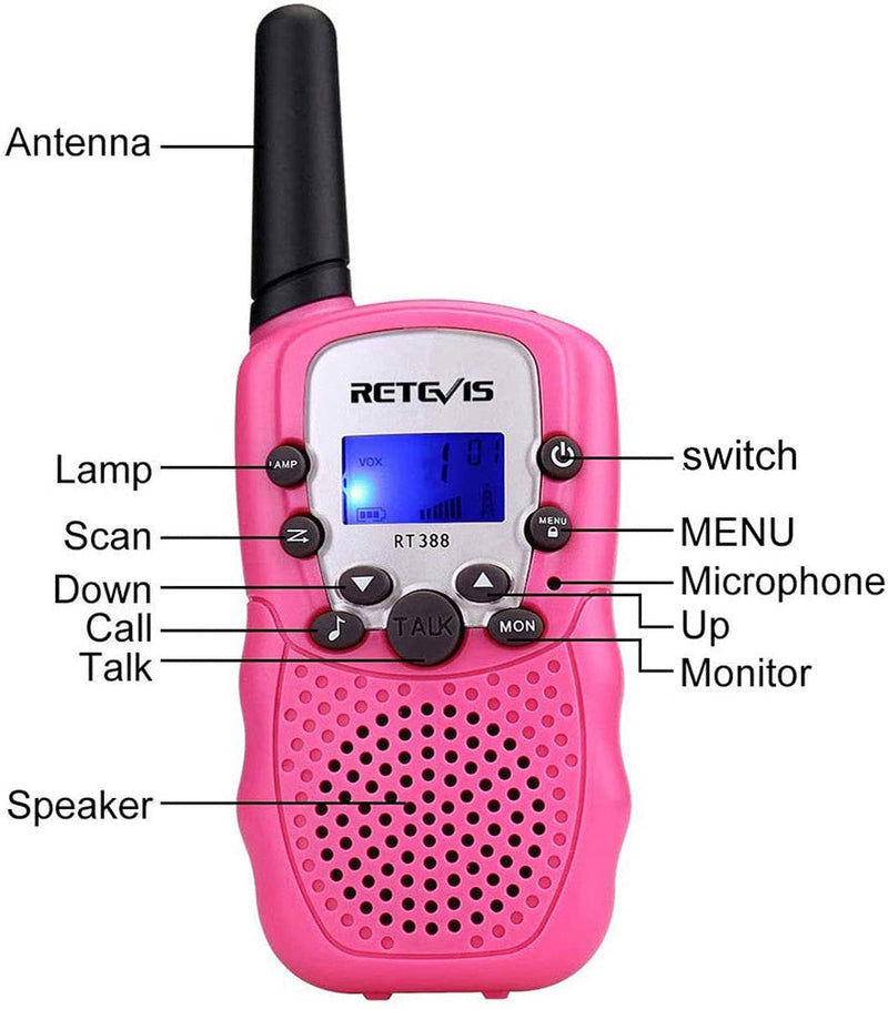 retevis pink walkie talkies