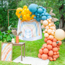 Boho Rainbow Balloon Arch - Blue & Orange Balloon Garland Kit