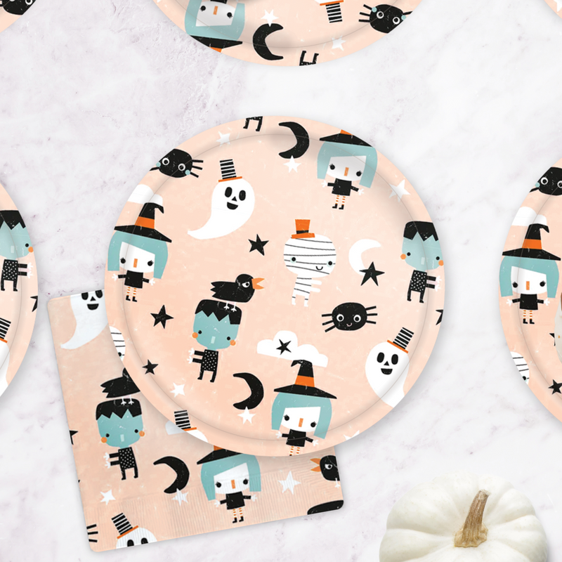 Halloween Friends Icon Paper Plates (Set of 8)