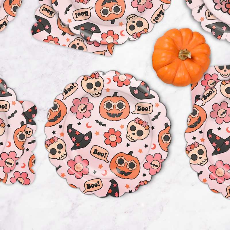 Groovy Halloween Icon Plates (Set of 8)