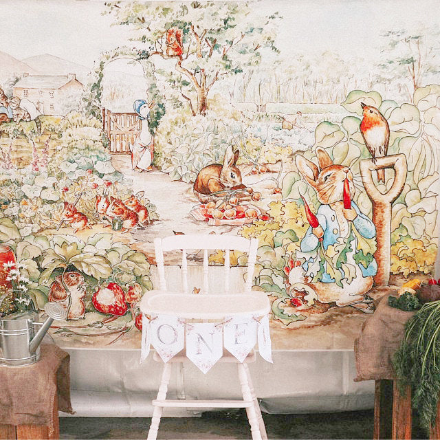 Classic Peter Rabbit Storybook Backdrop - 5x7 Feet