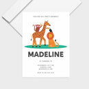 Safari Animals Invite Personalized Print