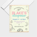 Slumber Party Pastel Invite Personalized Print