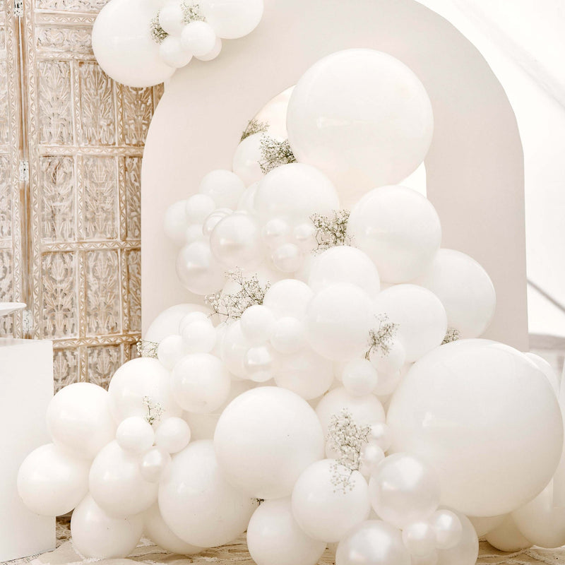 All White Balloon Arch - Balloon Garland Kit