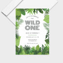 Wild One Jungle Invite Personalized Print