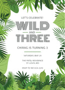 Wild & Three Jungle Invite Digital Download