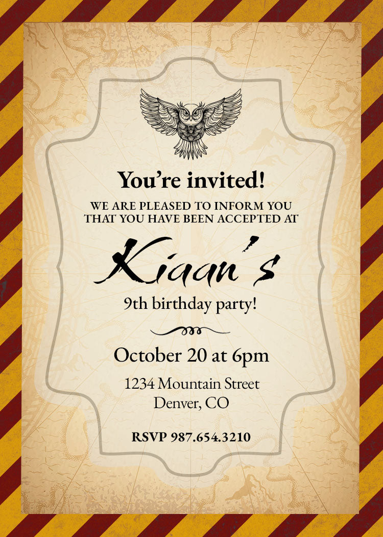 Wizard Invite Personalized Print
