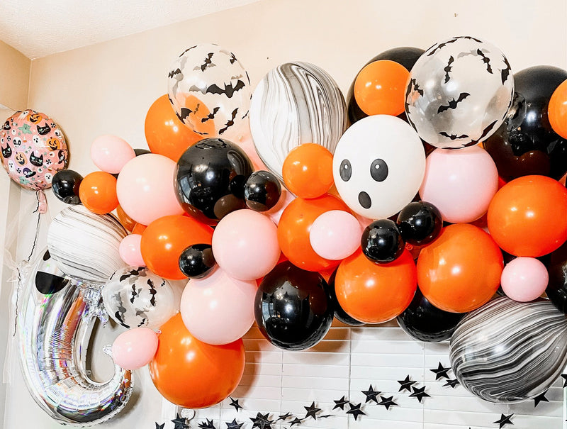 Halloween Balloon Arch - Pink and Orange Balloon Garland Kit