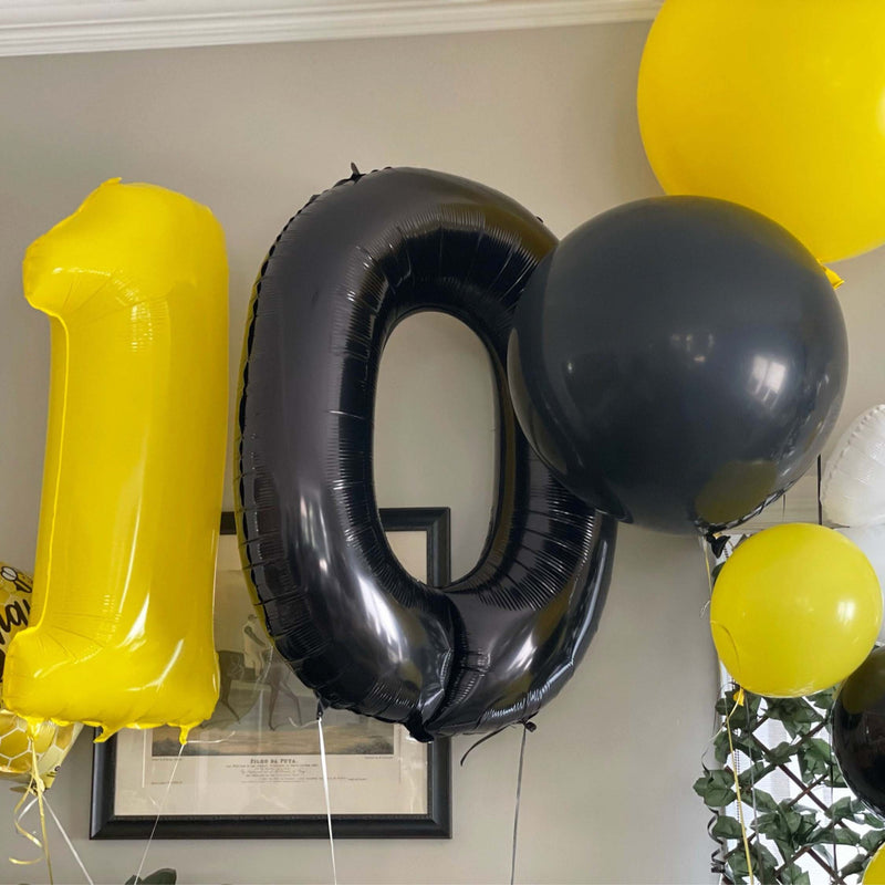 Giant Black Mylar Foil Number Balloons (34 Inches)