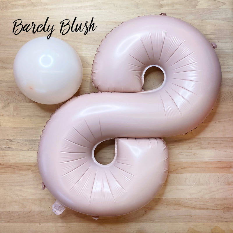 Barely Blush Mylar Number Balloons (32 Inches)