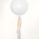 Boho White & Blush Paper Tassel Tail - Tassel DIY Garland Kit