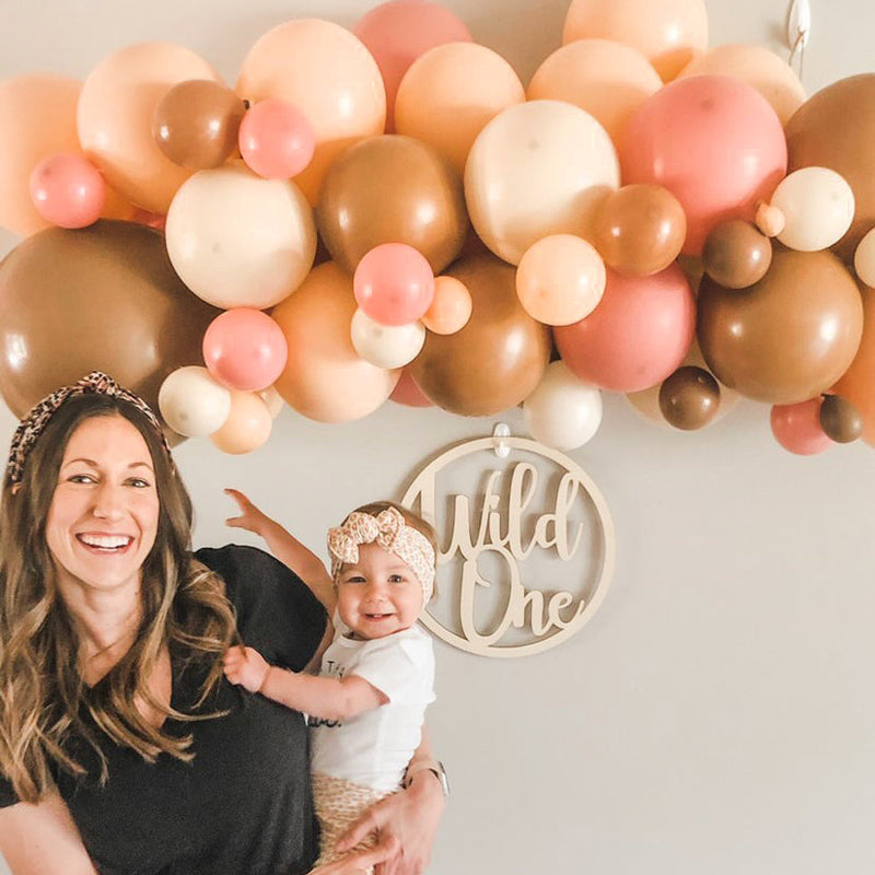 Boho Rainbow Balloon Arch - Dusty Rose Balloon Garland Kit