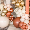 Boho Rustic Balloon Arch Kit - Burnt Orange and Gold Balloon Garland Kit