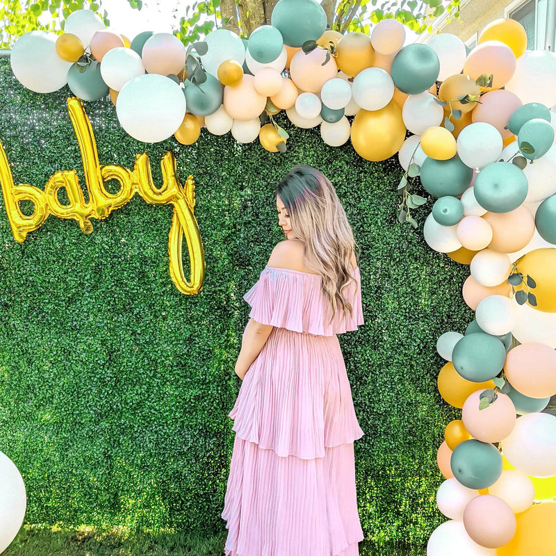 Boho Safari Balloon Arch - Sage & Gold Balloon Garland Kit