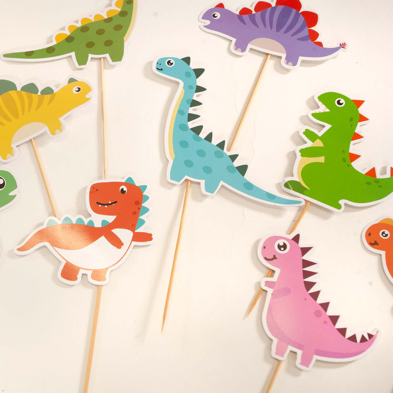 Dinosaur Party Cake Toppers (Set of 10)