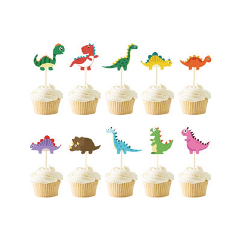 Dinosaur Party Cake Toppers (Set of 10)