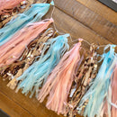 Paper Rose Gold  Tassel Tail - Tassel DIY Garland Kit