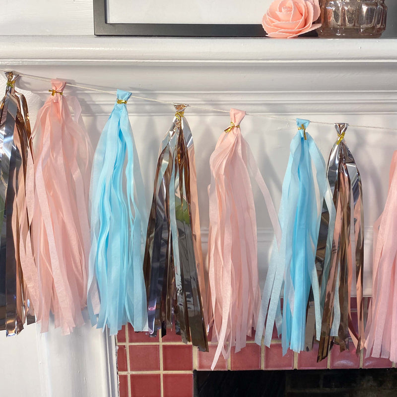 Paper Rose Gold  Tassel Tail - Tassel DIY Garland Kit