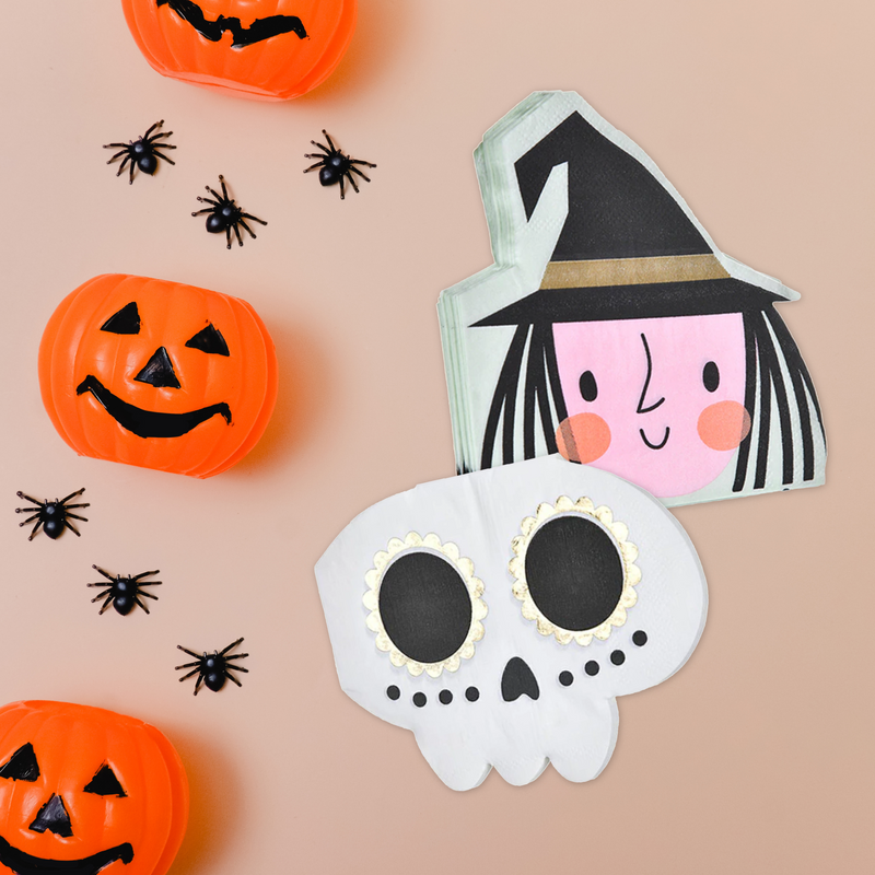 Cute Halloween Skull Napkins (Set of 20)