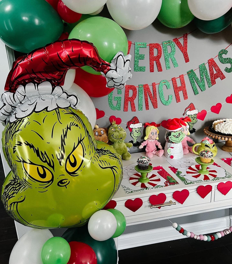 Dr. Seuss's The Grinch with Santa Hat Christmas Balloon (29-Inches)