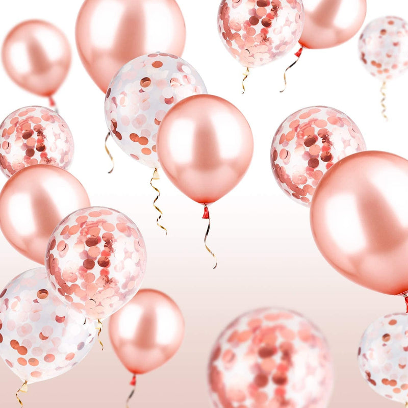 Rose Gold Confetti Balloon Bouquet