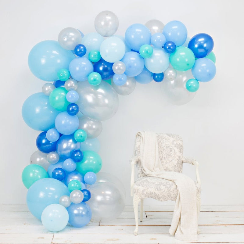 Blue Baby Shark Party Balloon Arch - Sea Theme Balloon Garland Kit