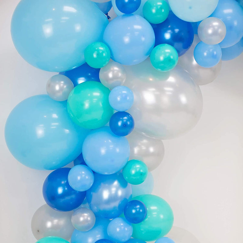 Blue Baby Shark Party Balloon Arch - Sea Theme Balloon Garland Kit