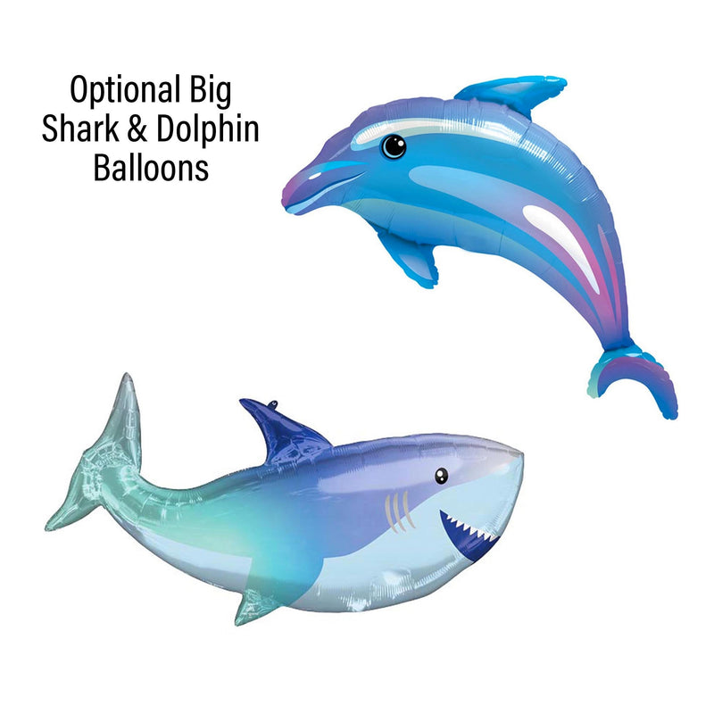 Blue Baby Shark Party Balloon Arch - Sea Theme Balloon Garland Kit