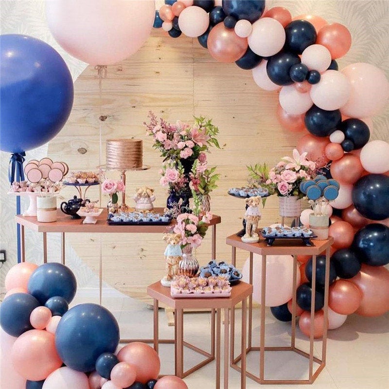 Navy & Pink Gender Reveal Garland Balloon Kit