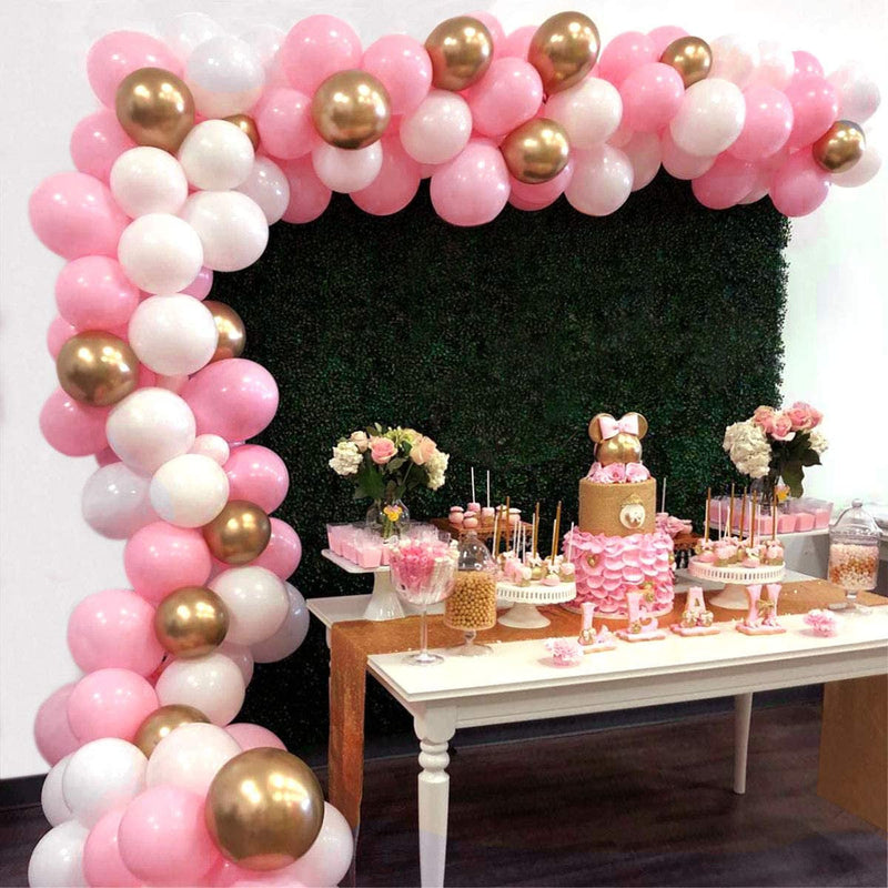 Pink and Gold Balloon Arch - Balloon Garland Kit