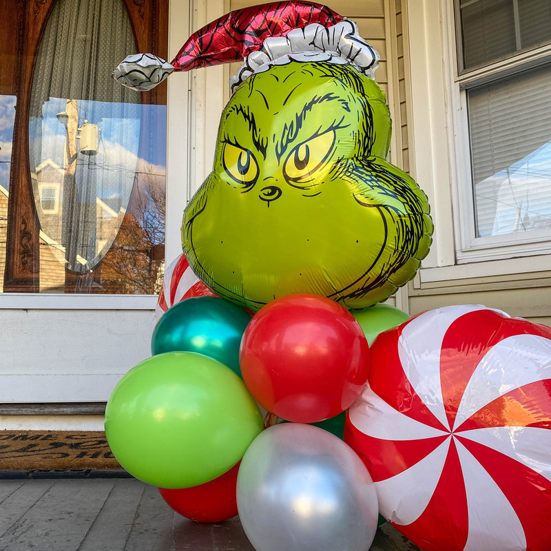 Christmas Grinch Balloon Bouquet Kit