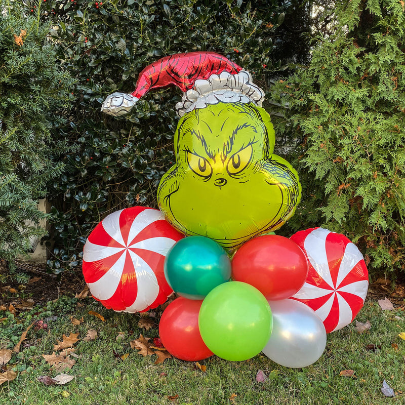 Christmas Grinch Balloon Bouquet Kit